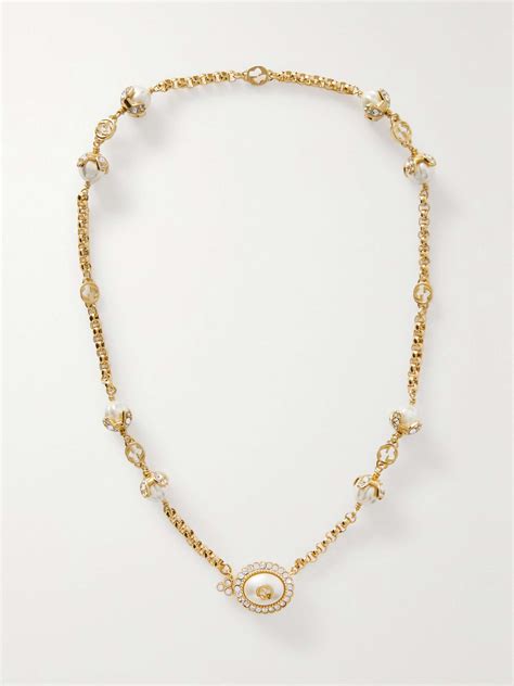 gucci pearl necklace for women|gucci gold chain necklaces.